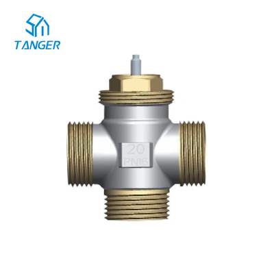 8mm 10mm Kleppen van de Messings poetsten de Thermostatische Radiator 3 Manier DN20 PN16 Mengt op Kvs 2,1